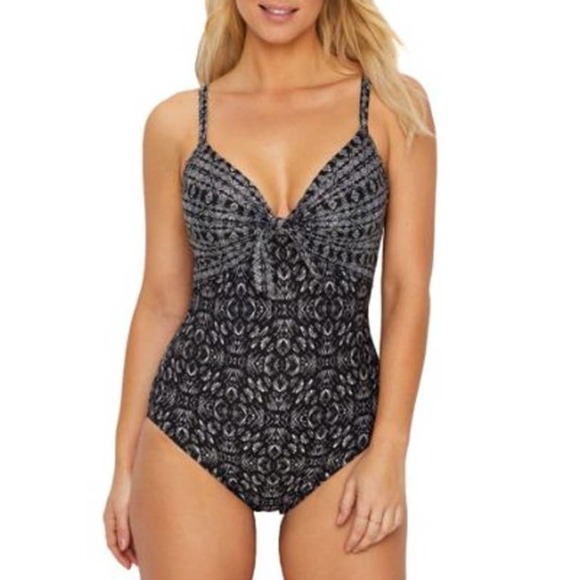 Miraclesuit Incan Treasure Pin-Up One-Piece Swimsuit Size 16 NWOT - Picture 1 of 16